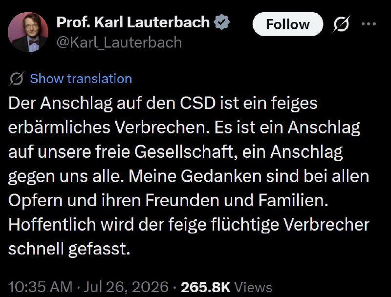 Warum denken Typen wir Karl Lauterbach, dass die Menschen