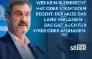 Interessanter Weise bekommt kein Syrer oder Afghane in der