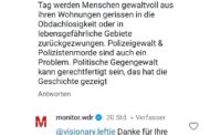 Der linksextreme WDR-Monitor findet es gut, wenn totalitär denkende